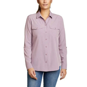 Eddie Bauer Womens Large Departure UPF Protection Long Sleeve Shirt